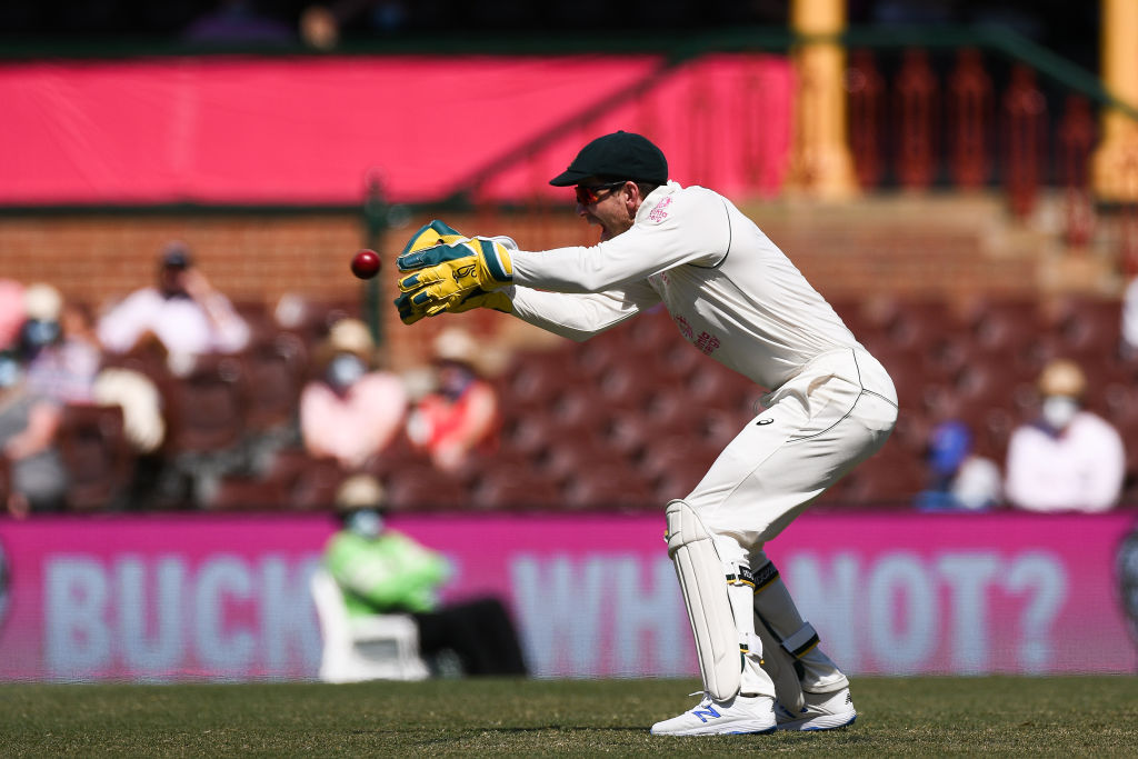 Australia captain Tim Paine in action against Pakistan. Photo: Getty 