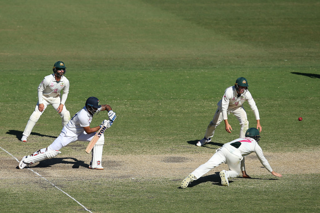 India's Hanuma Vihari battled away at the crease. Photo: Getty Images 