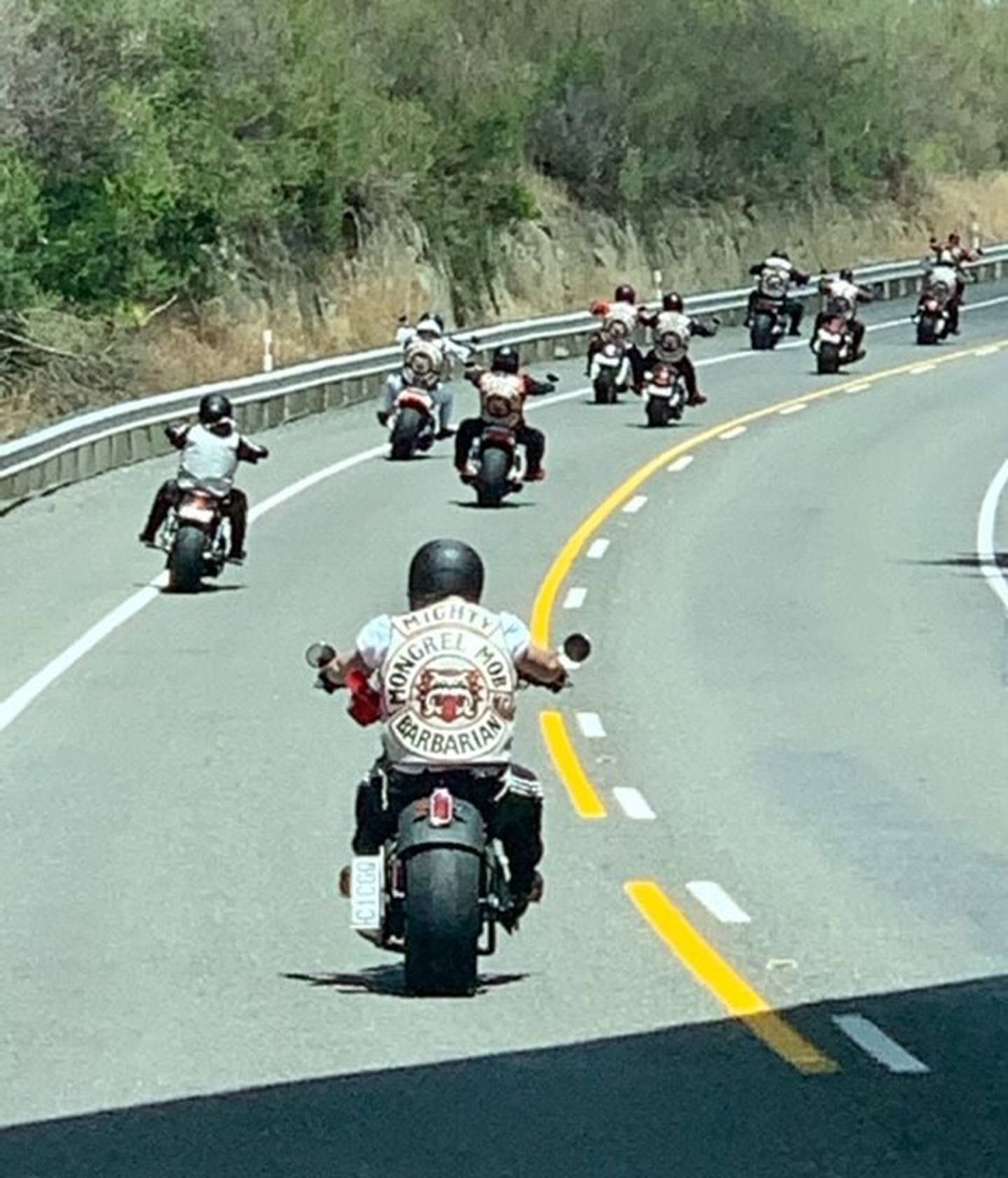 Mongrel Mob gang members have been seen travelling south towards Christchurch today. Photo:...