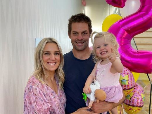 Gemma and Richie McCaw with daughter Charlotte. Photo: gemflynn/Instagram