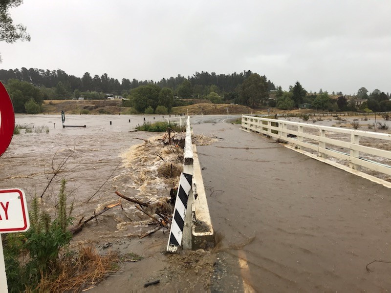 The Patearoa Bridge earlier this morning. Photo Central Otago District Council/ Fulton Hogan