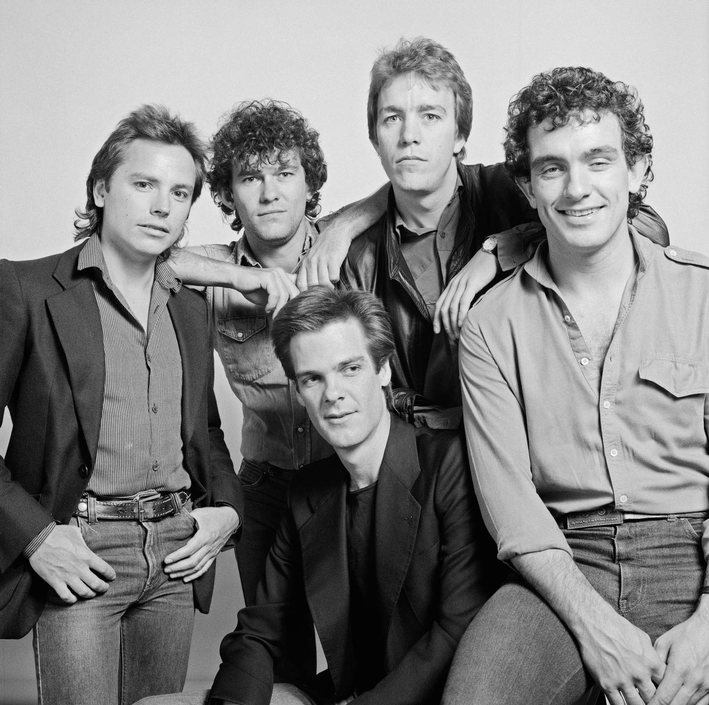 Australian rock group Cold Chisel in 1982. Clockwise, from left: bassist Phil Small, singer Jimmy...