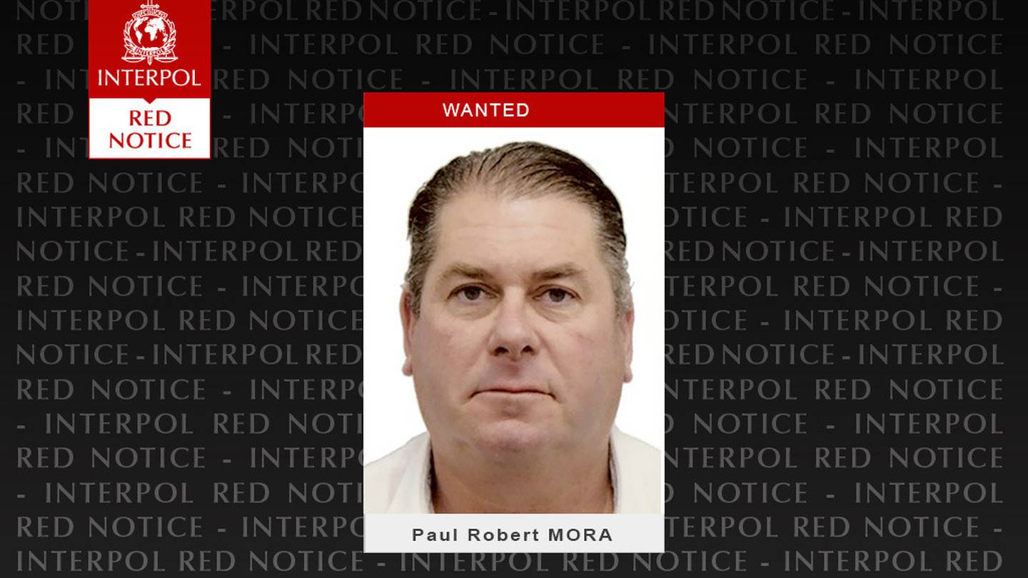 Paul Robert Mora is wanted by Interpol. Photo: www.interpol.int/en 