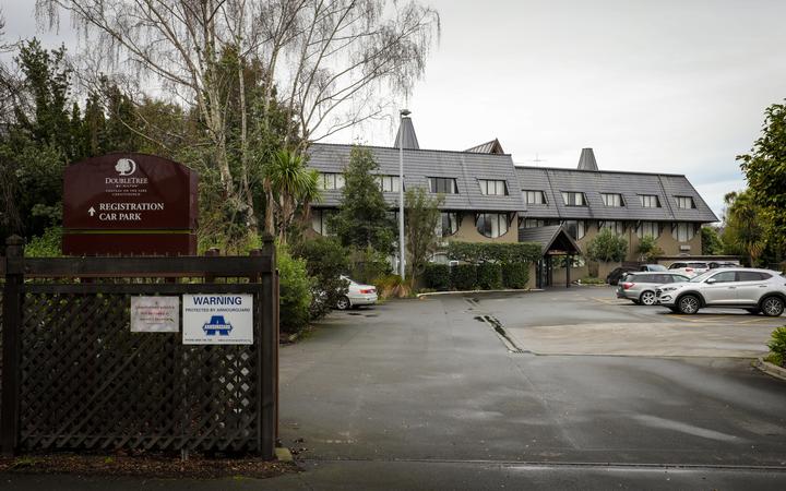 Chateau on the Park Hotel in Christchurch is one of the isolation facilities. Photo: RNZ / Nate...