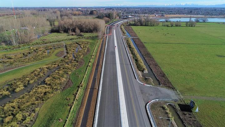 The Christchurch Northern Corridor during construction in July 2020. Photo: Supplied / NZTA