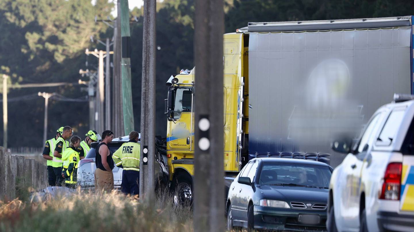 Emergency services were alerted to the crash in Canterbury about 6pm. Photo: George Heard via NZ...