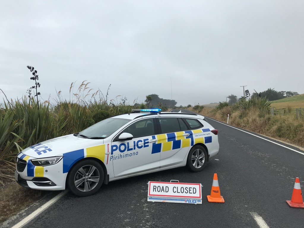 The road was closed following the crash. Photo: Gregor Richardson