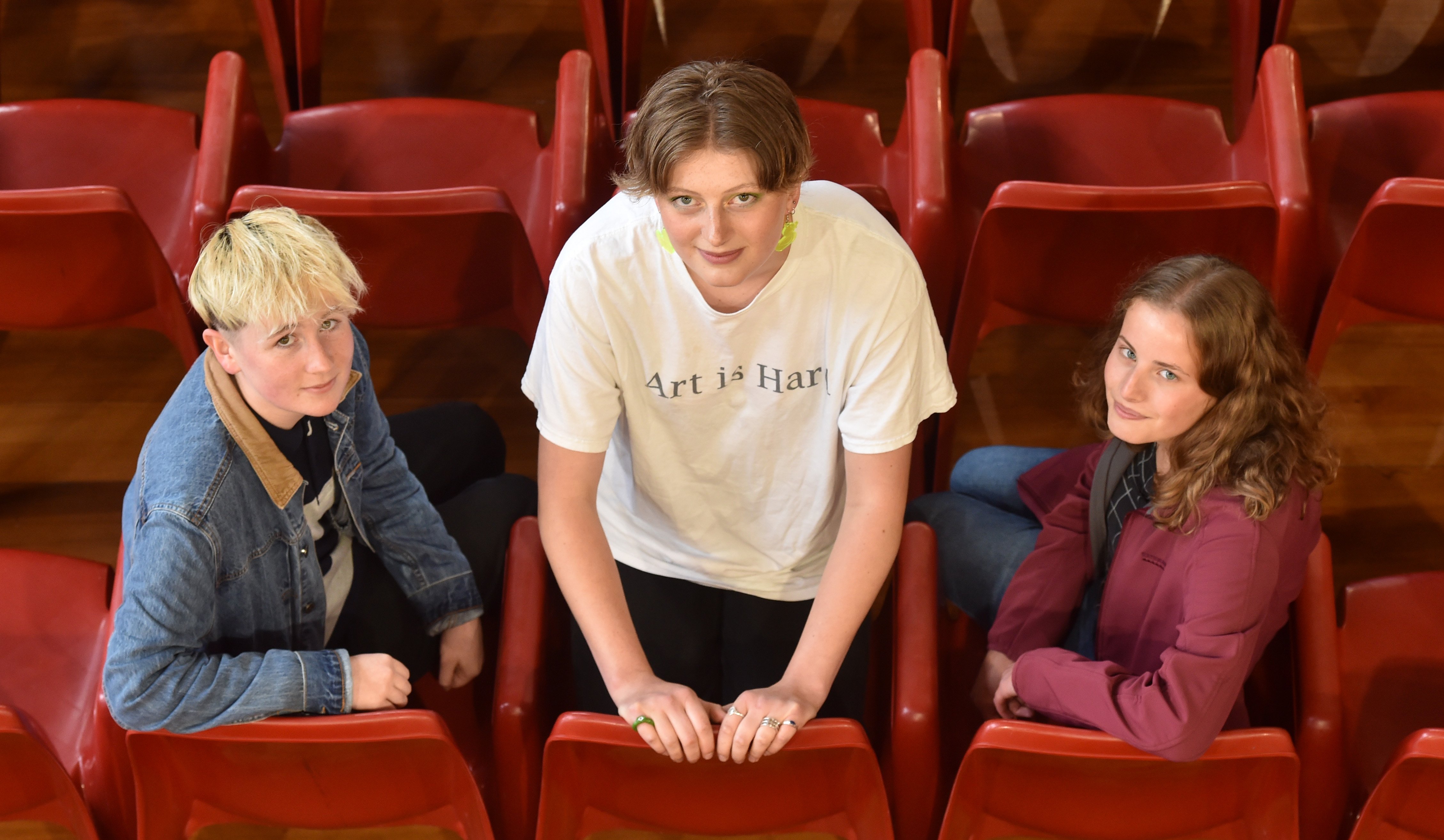 Former Otago Girls’ High School pupils (from left) May Cavanagh (18), Sylvia Otley (17) and...