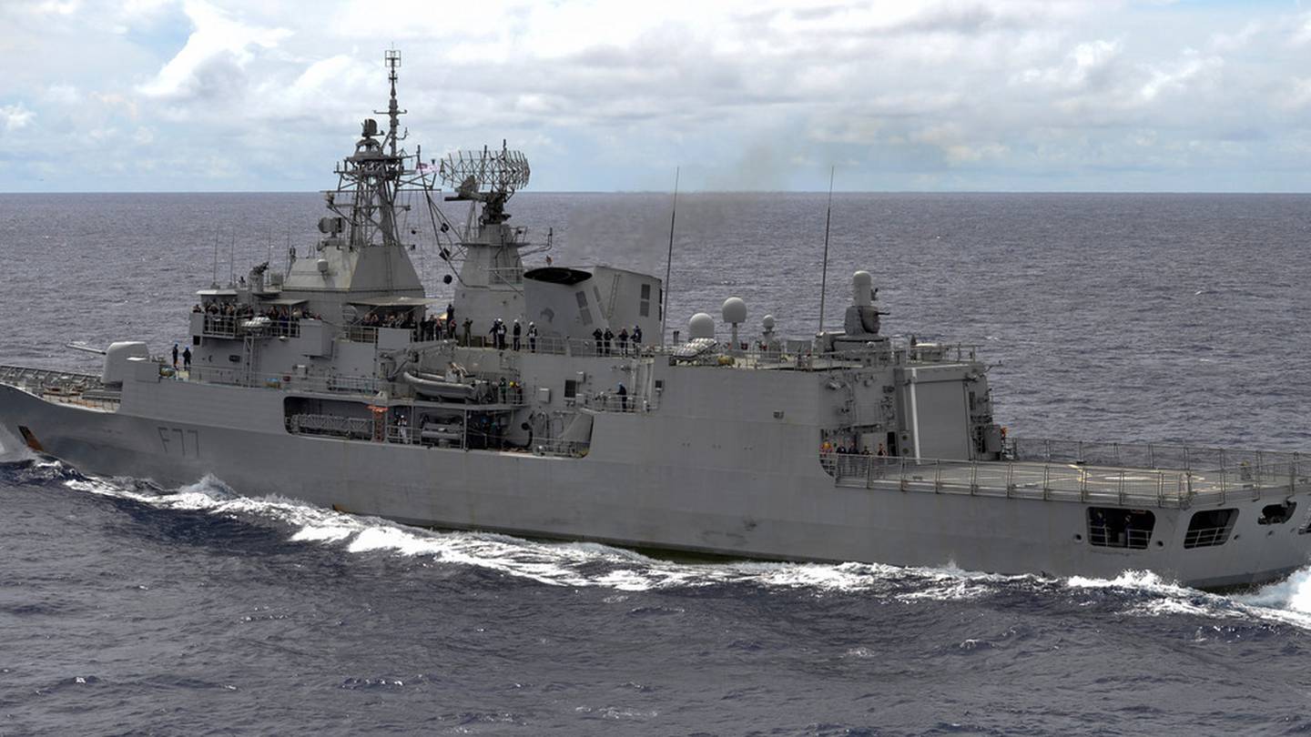 The Navy's Te Kaha searched for the yacht throughout the night. Photo: NZ Defence Force 