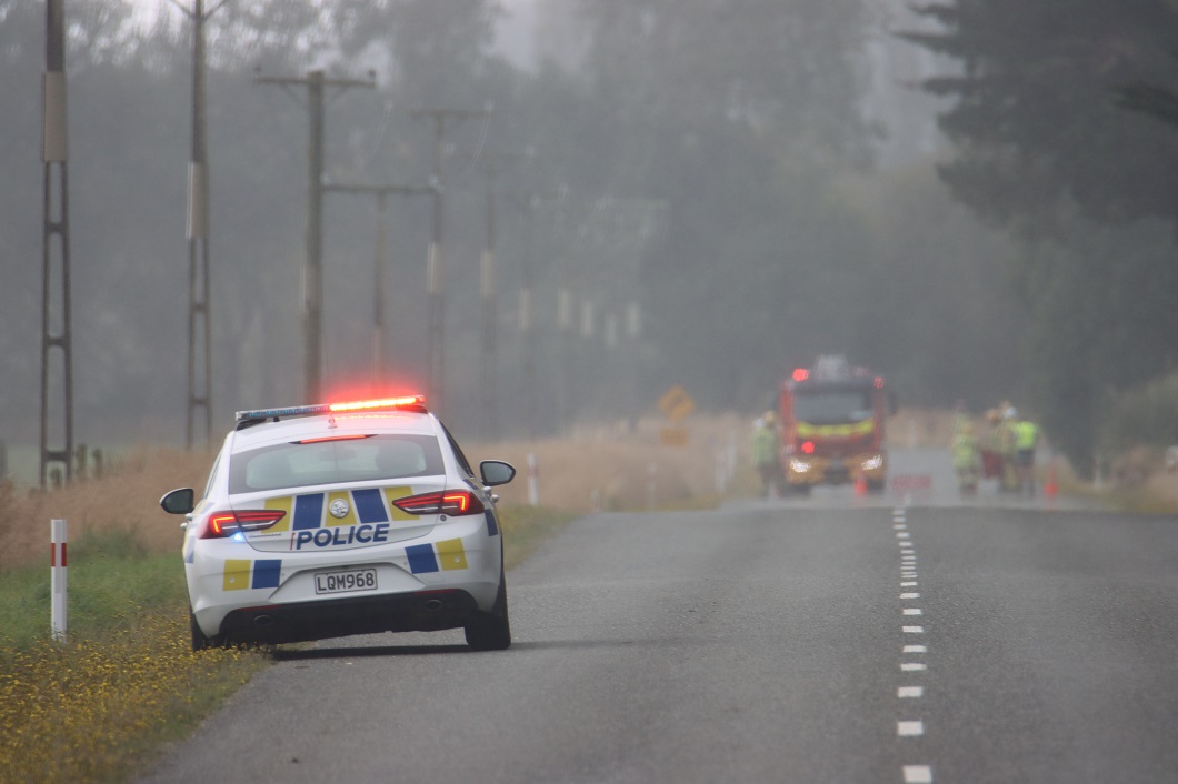 Roads have been blocked in the area following the crash. Photo: Sandy Eggleston