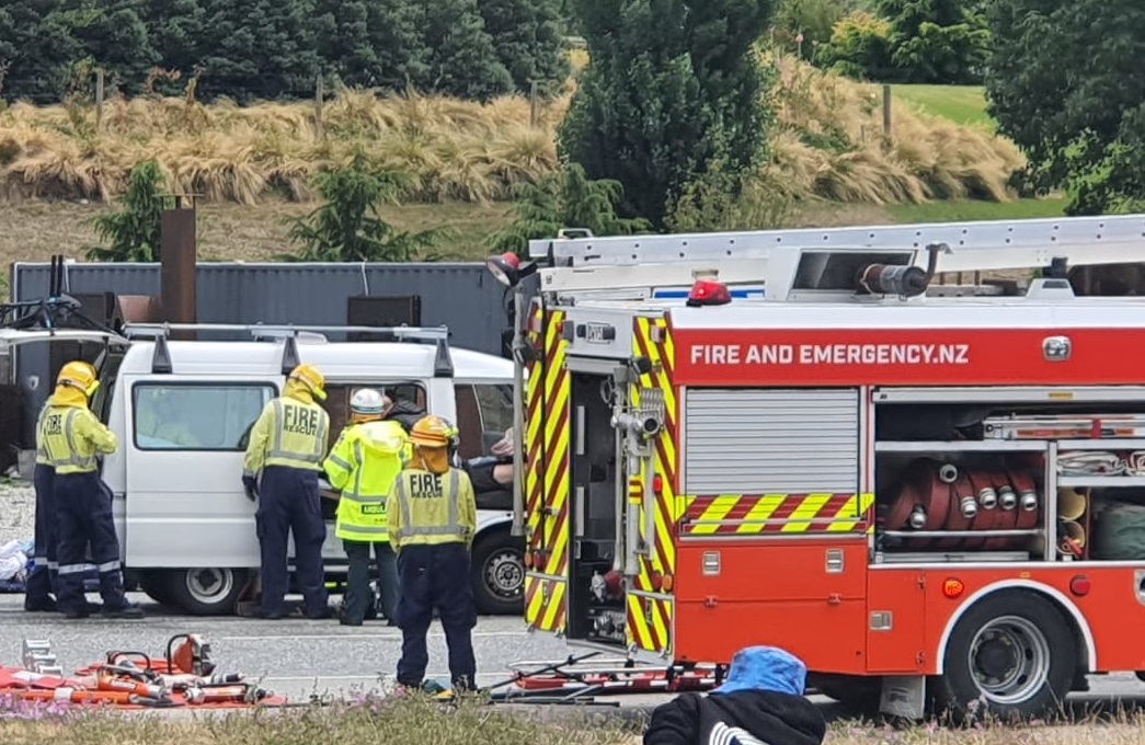 Emergency services at the scene. Photo: supplied