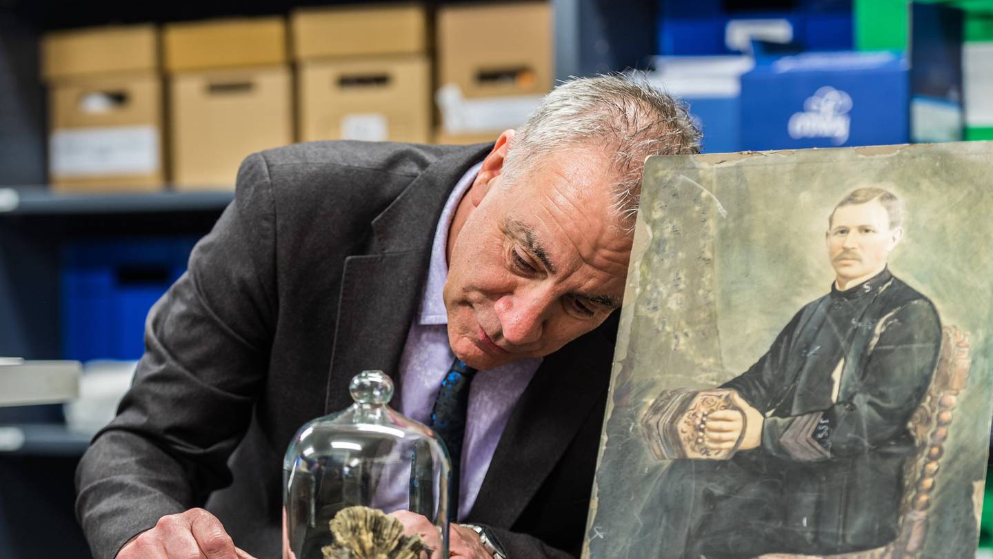 Dinghy Pattinson's great-grandfather John Pattinson died reading his bible in the Brunner Mine disaster. His charred bible is now kept at the Salvation Army museum. Photo / Anna Gawn