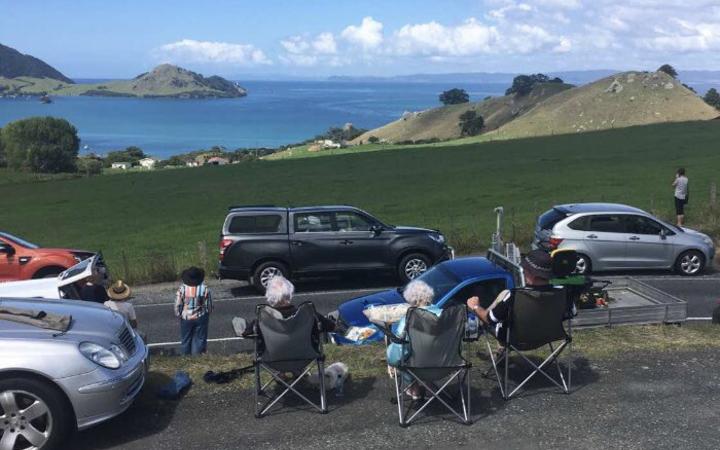 Watching and waiting at Whangārei Heads Photo: RNZ 