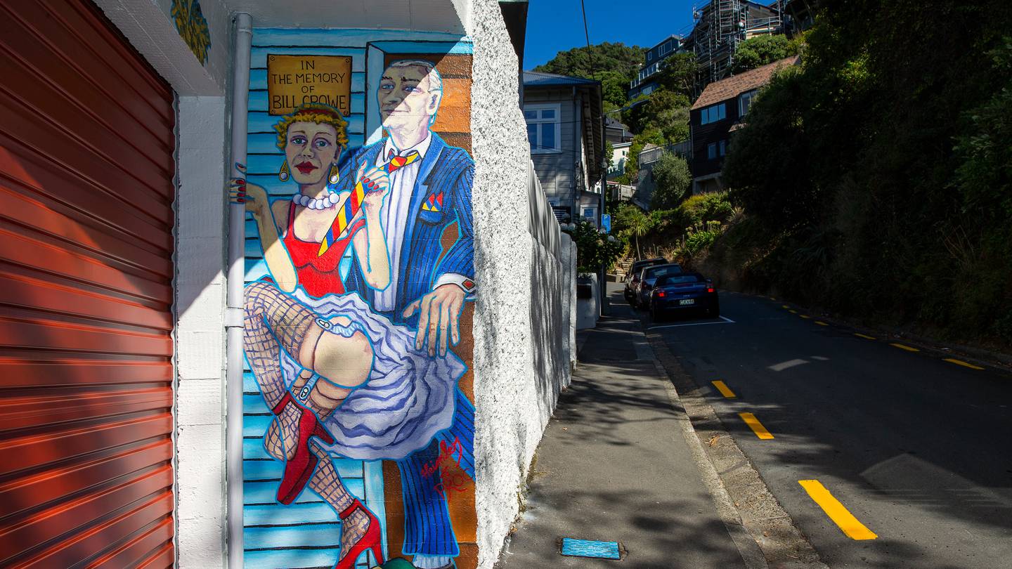 A mural tribute to a long-time brothel owner on property owned by Gareth and Jo Morgan has...