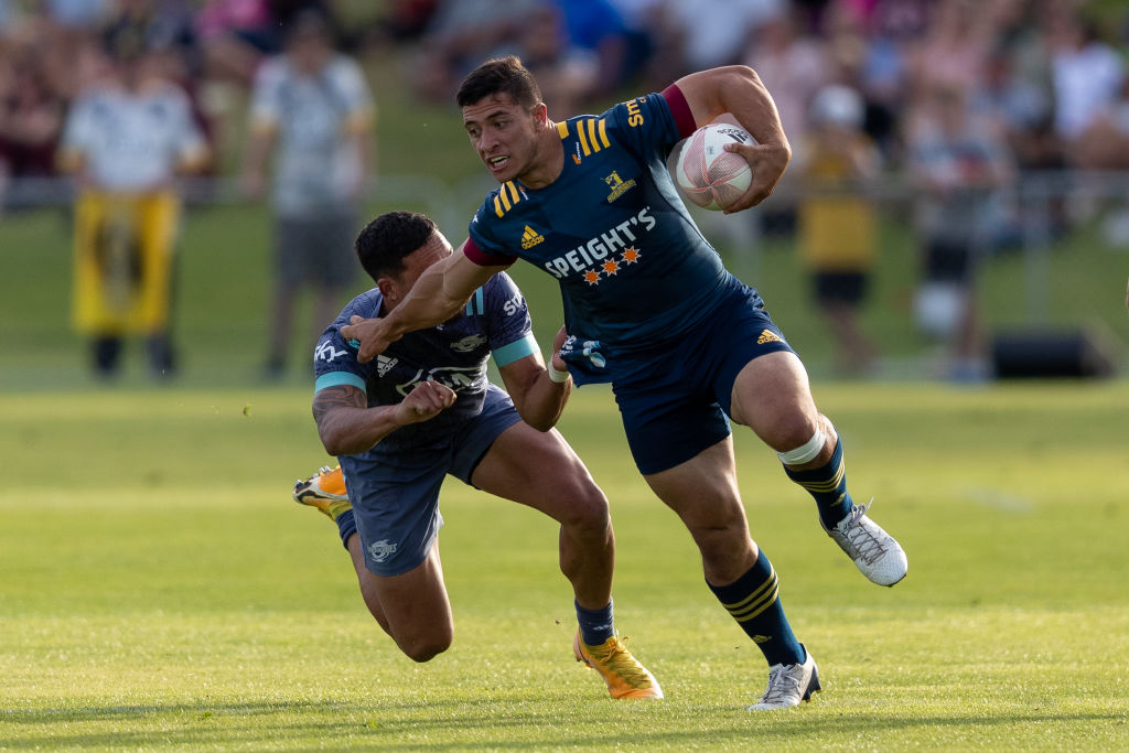 Freedom Vahaakolo in action for the Highlanders in a pre-season match against the Hurricanes at...