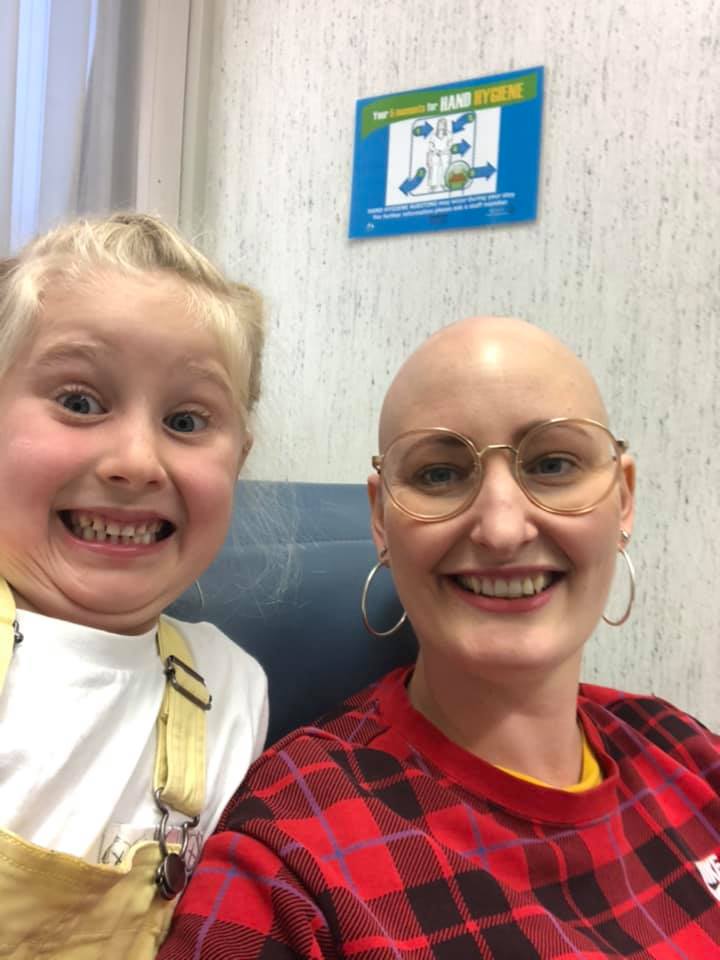 Anne with her ecstatically happy daughter Paisley, after Anne was told the cancer in her brain...