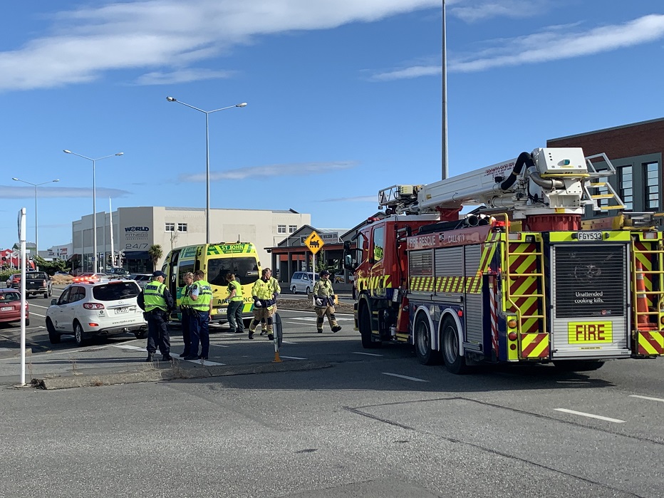 Emergency services at the scene this afternoon. Photo: Abbey Palmer