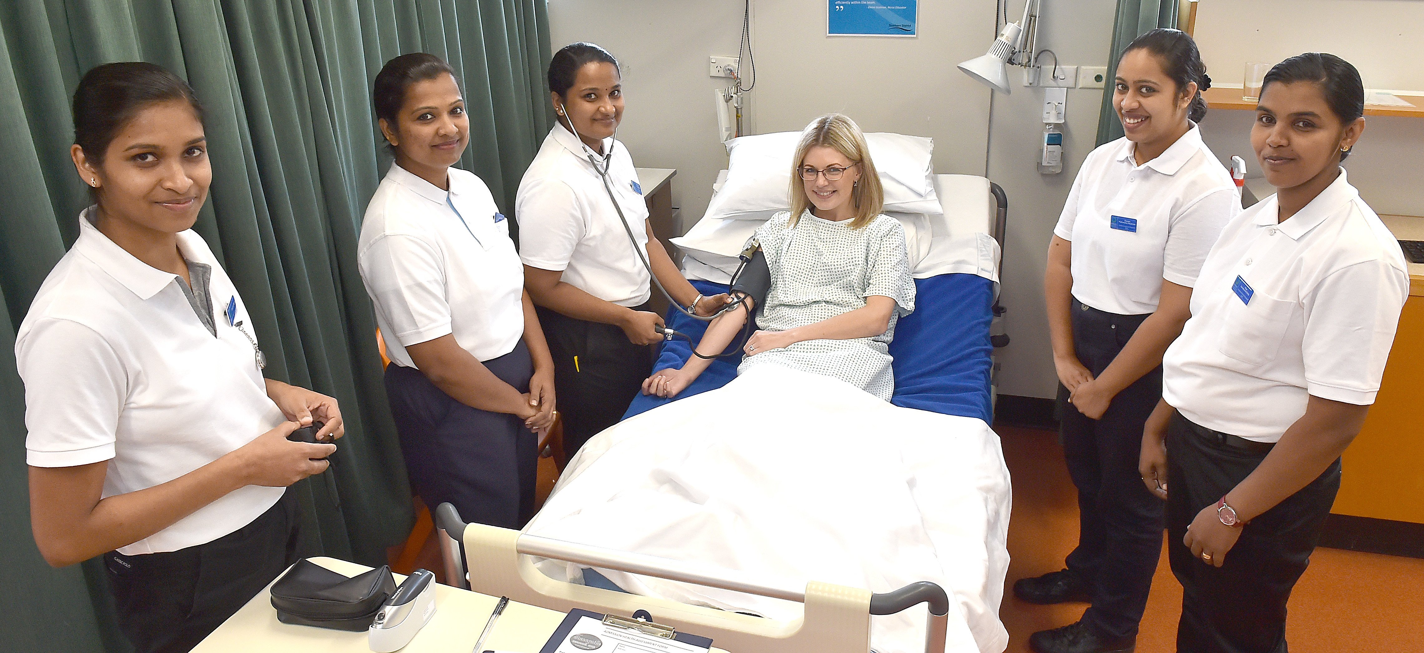 Indian nurses ready for placement in Dunedin roles (from left) Anjana Maria, Jismi Mohan, Varsha...