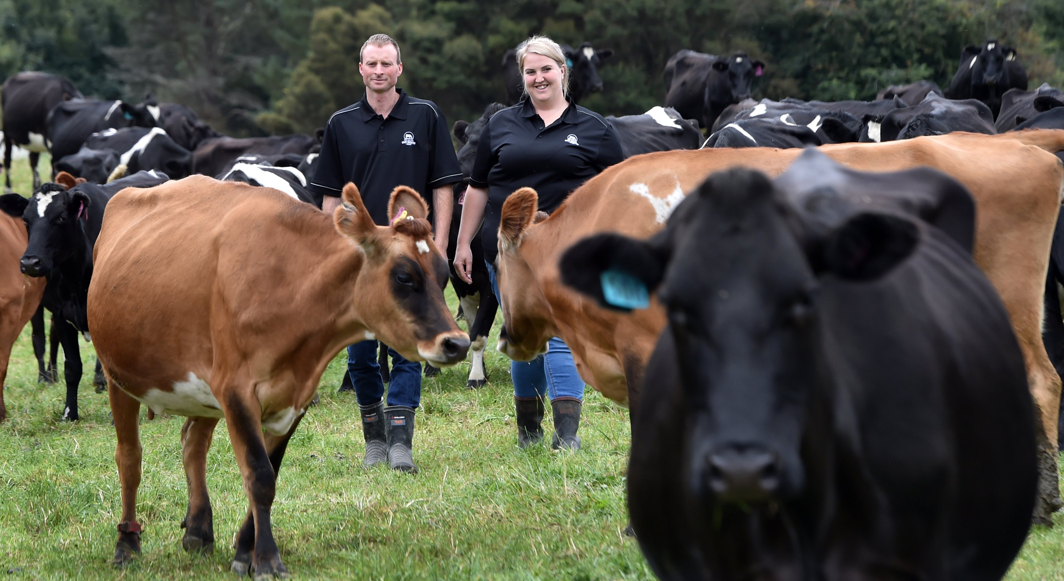 Southland-Otago Dairy Industry Awards Share Farmer of the Year winners Scott and Ann Henderson at...