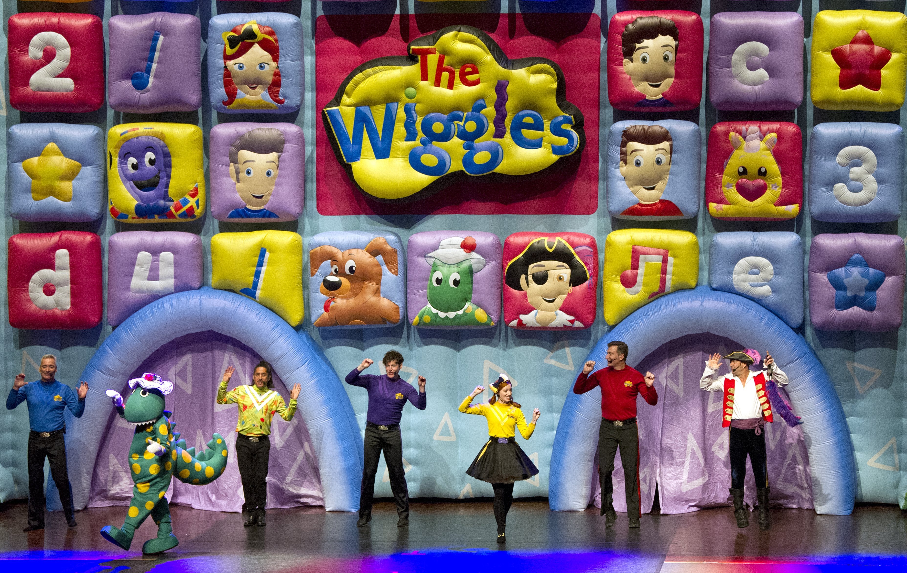 The Wiggles, along with fan favourites Dorothy the Dinosaur and Captain Feathersword, entertain...