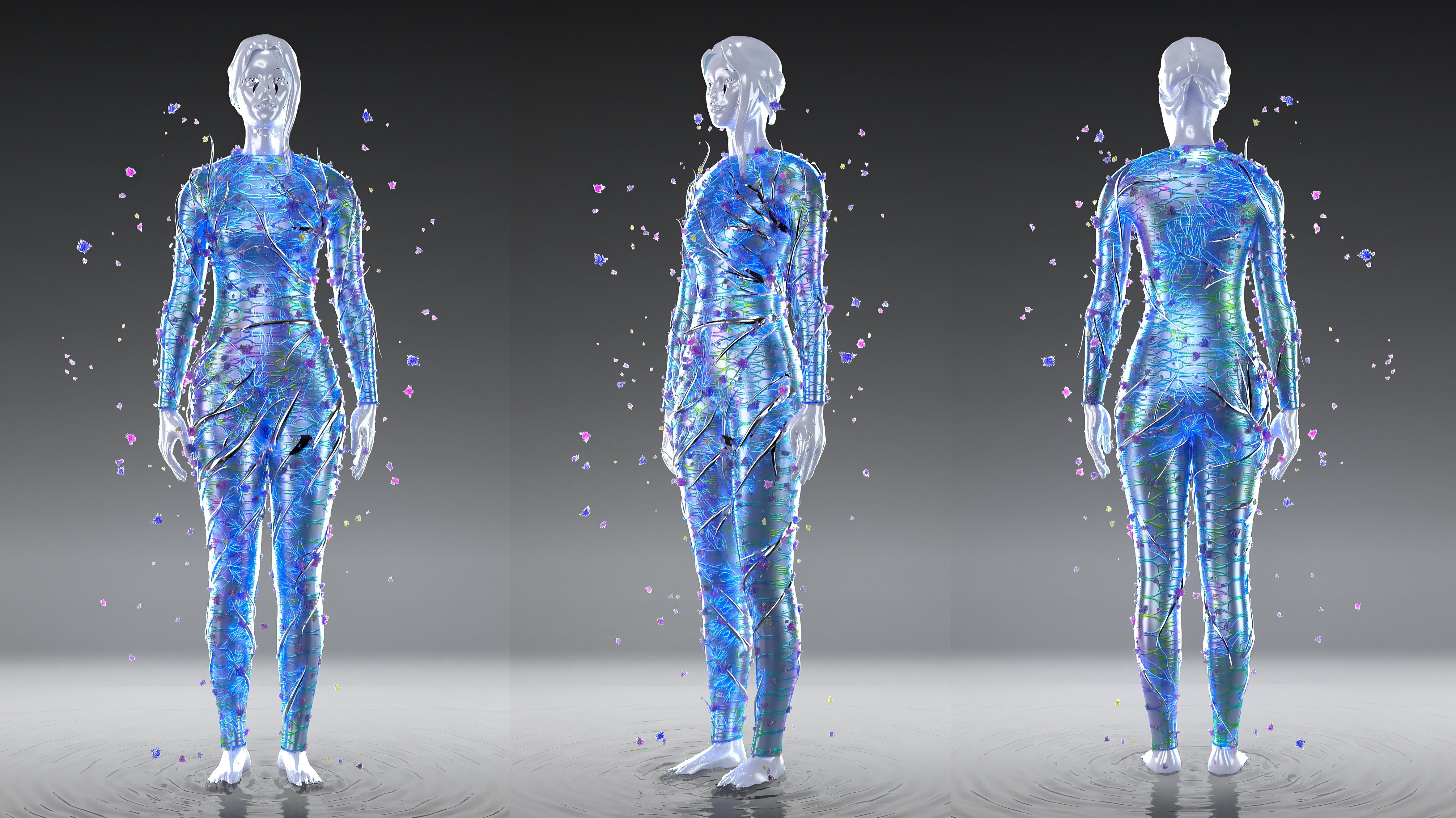‘‘Biomimicry’’, a digital fashion design by Auroboros. Photo: supplied