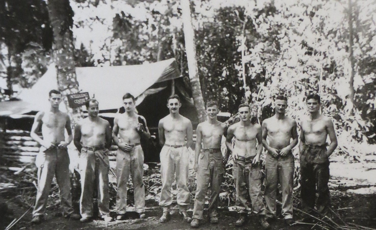 Preparing to defend the Pacific are (from left) Neil Stanton, Graham Whatmough, Tom Landreth,...