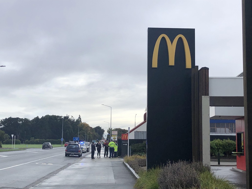 Police at the scene this morning. Photo: Laura Smith