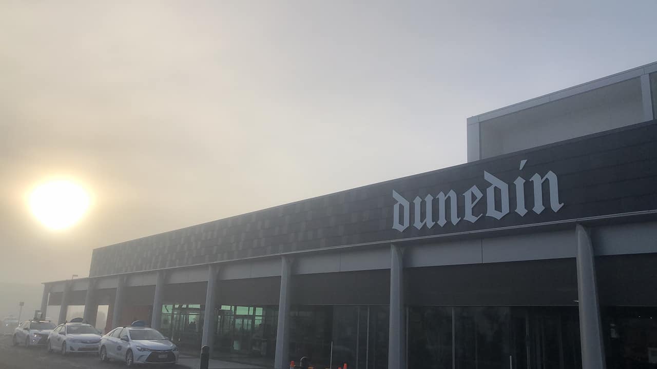 Fog has disrupted flights at Dunedin Airport this morning. Photo: Dunedin Airport Facebook page 