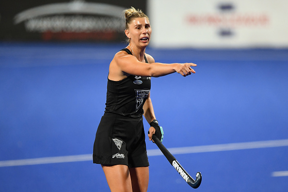 Olivia Merry during the FIH Women's Pro League match between New Zealand and Argentina at Nga...