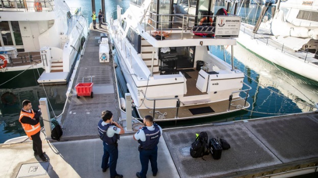 Police and maritime investigators have been examining the Zefiro after the incident yesterday....