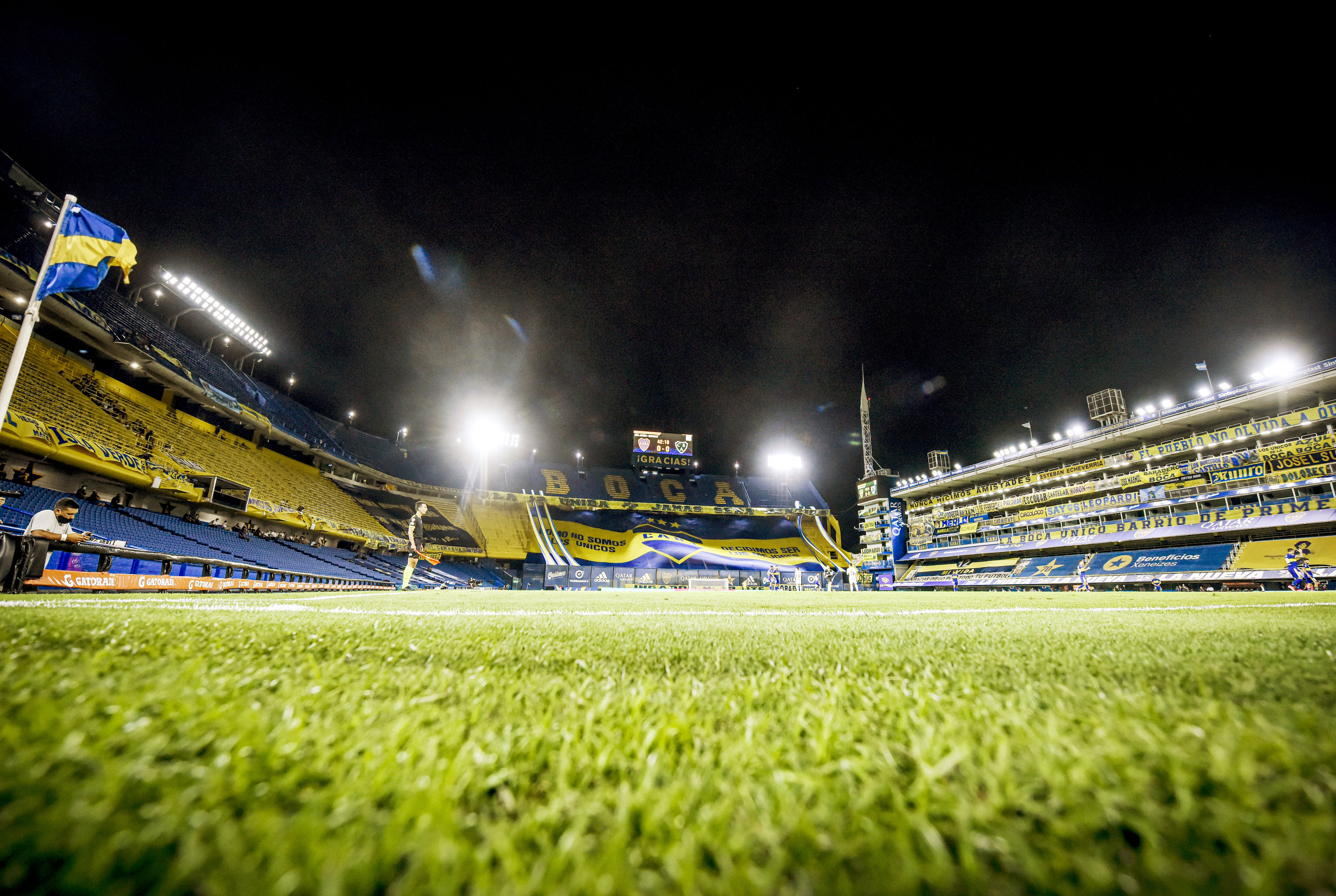 Grass developed in Lincoln has been sown at the headquarters of Argentine football giant Boca...