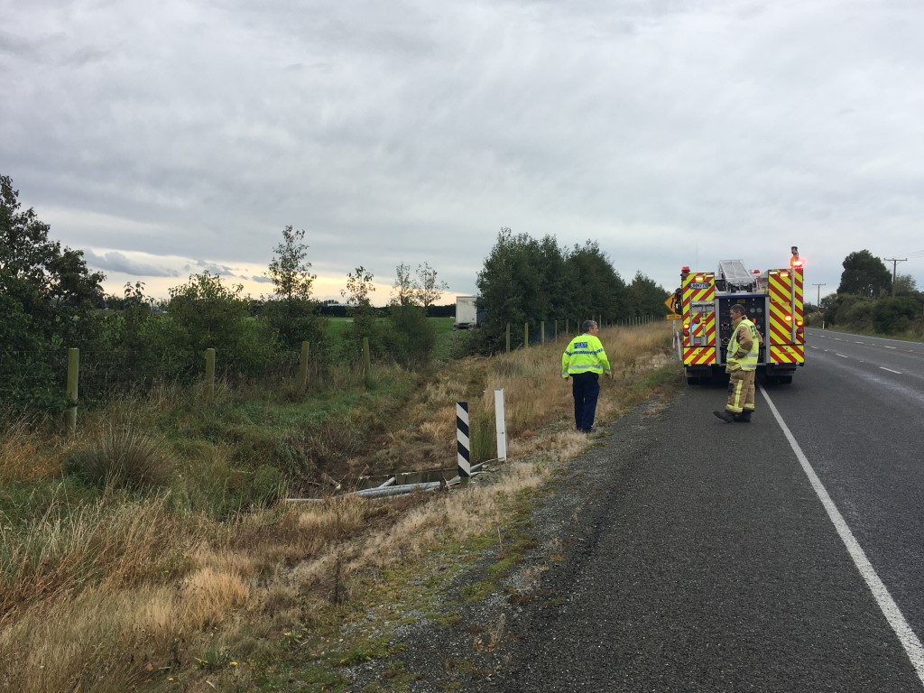 Emergency services at the scene this morning. Photo: Ruby Heyward