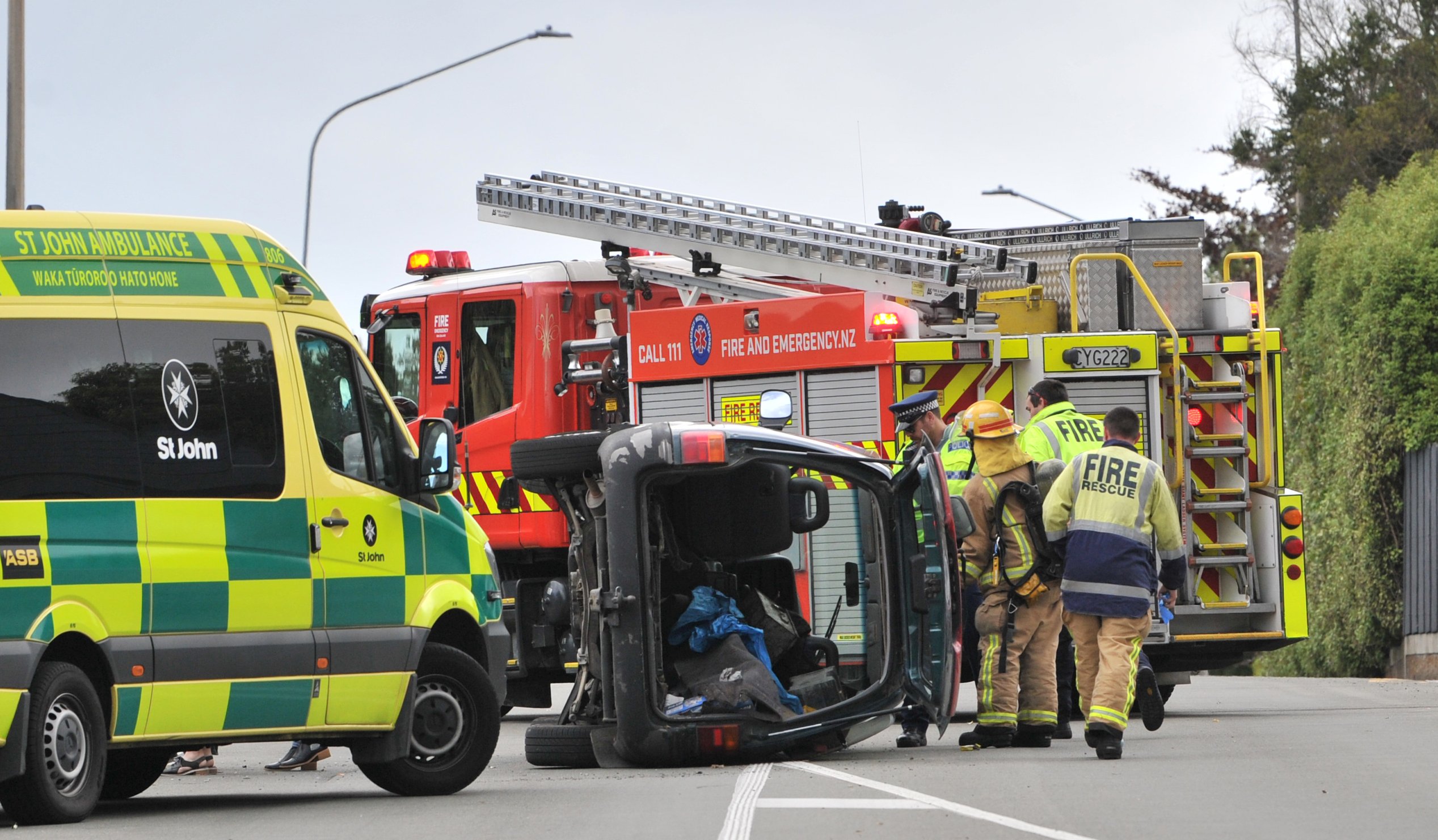 Emergency services at the scene in Highgate. Photo: Christine O'Connor