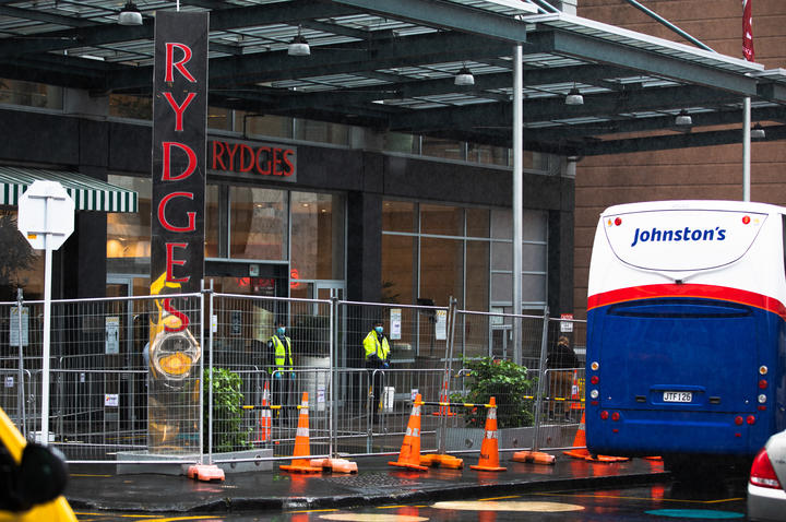 Rydges Hotel managed isolation facility in Auckland. Photo: RNZ