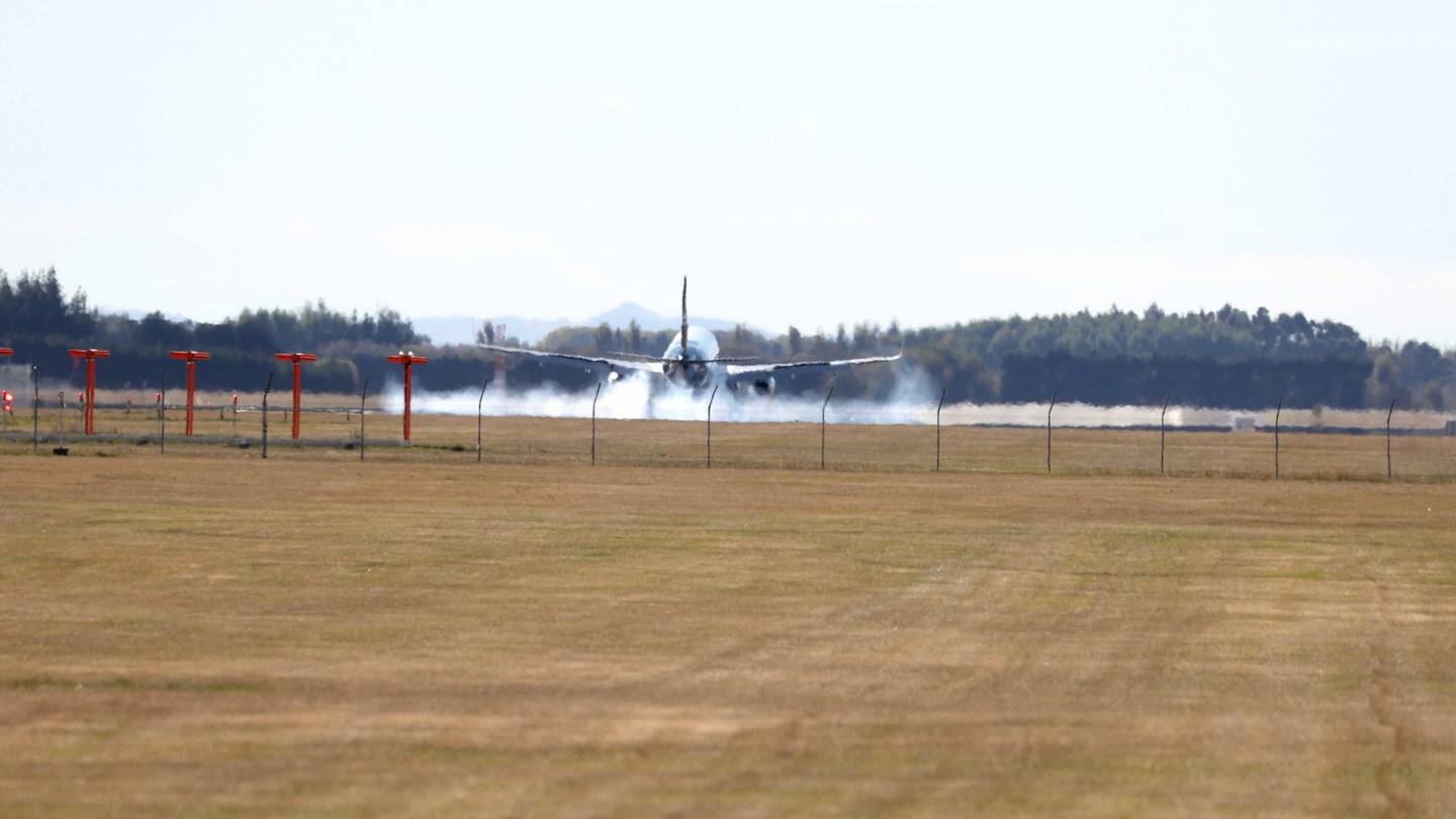 The flight from Dunedin to Wellington that was diverted to Christchurch this morning. Photo:...