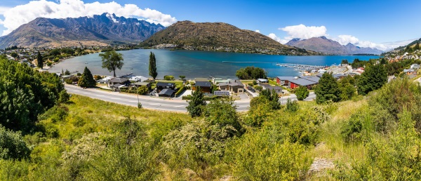 A land parcel for sale directly opposite Frankton Marina. Photo: Scene