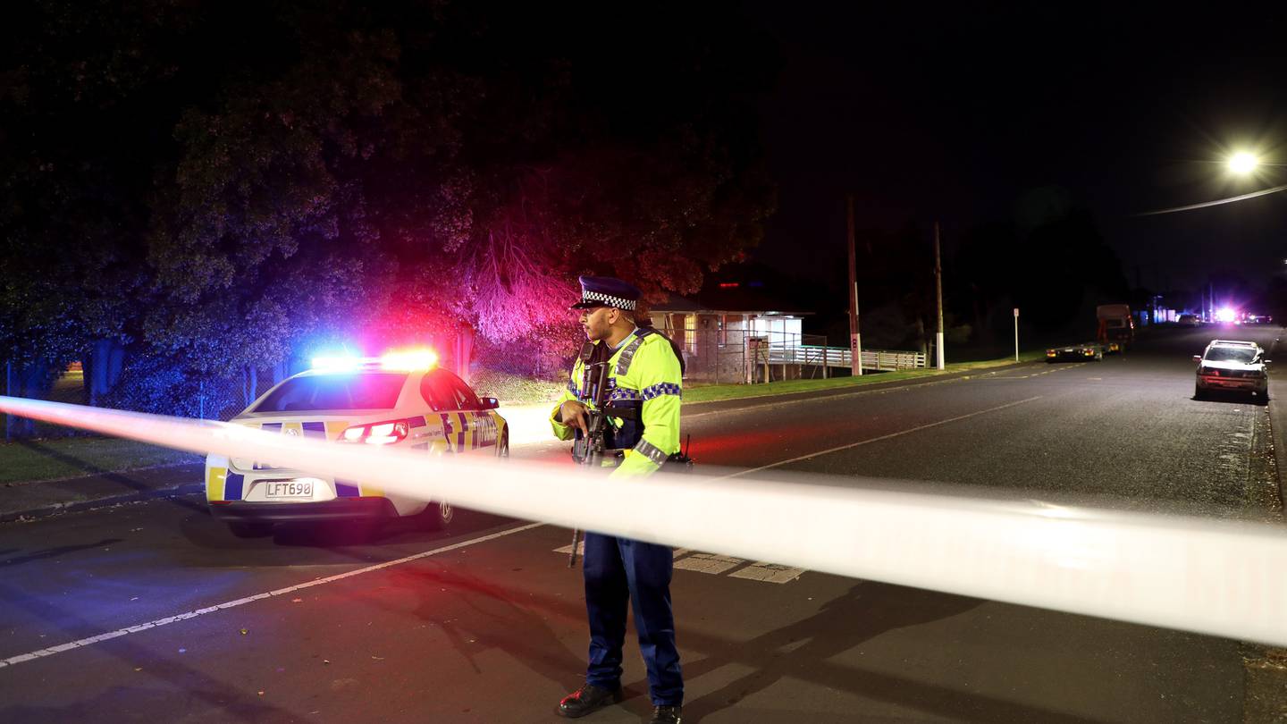 Police have blocked Beatty St in the Auckland suburb of Otahuhu. Photo: NZ Herald