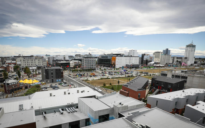 A view over Christchurch from earlier this year. Photo: RNZ / Nate McKinnon