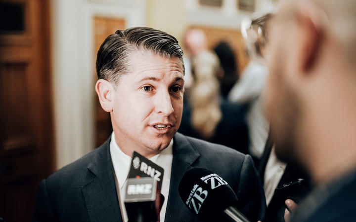 Workplace Relations and Safety Minister Michael Wood. Photo: RNZ/Dom Thomas