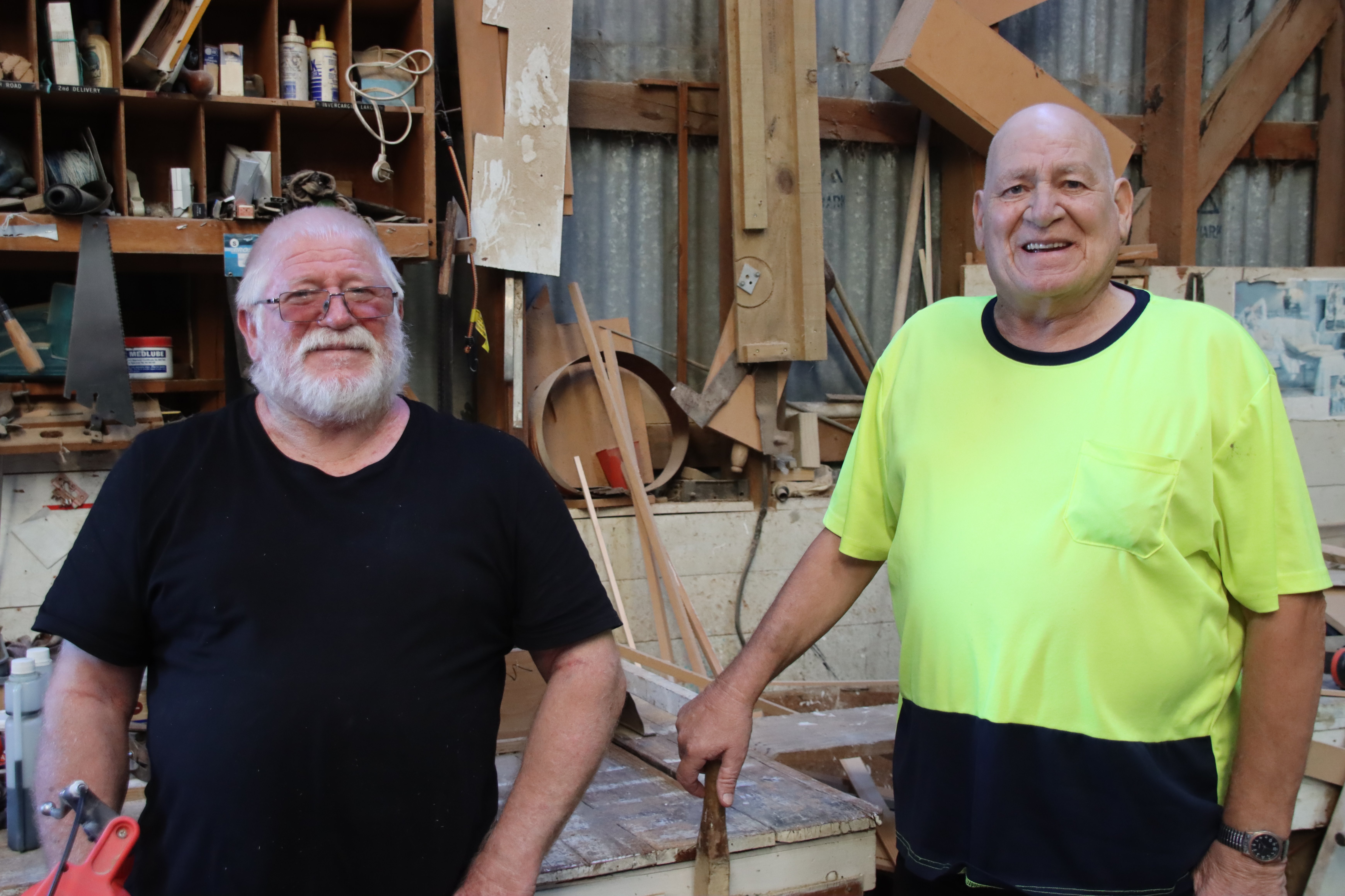 Wyndham builders Bruce (left) and Jim Geary are slowly winding down their business which their...