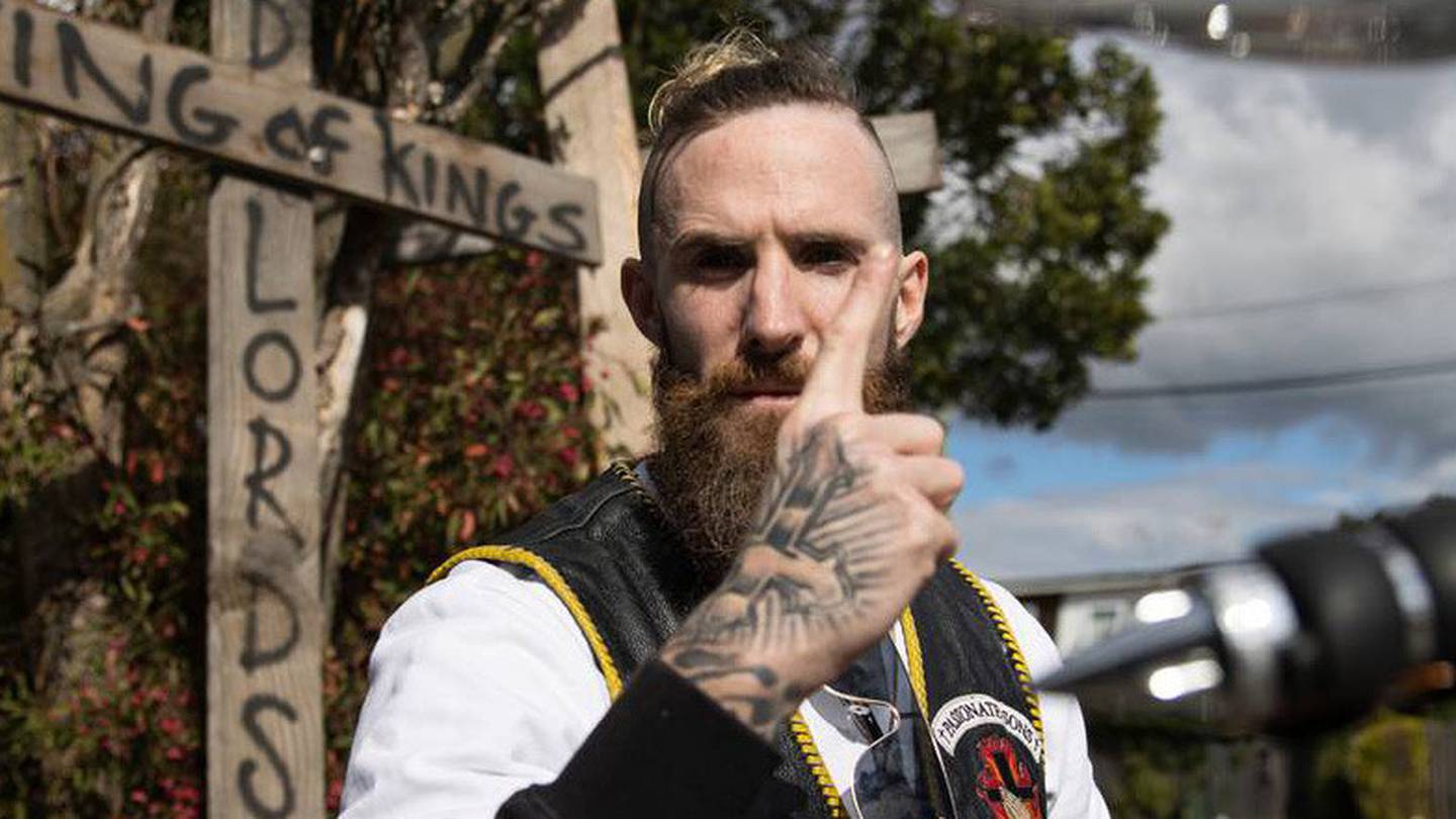 Jacob Skilling has a patch that features Christian verses. Photo: George Heard / NZH