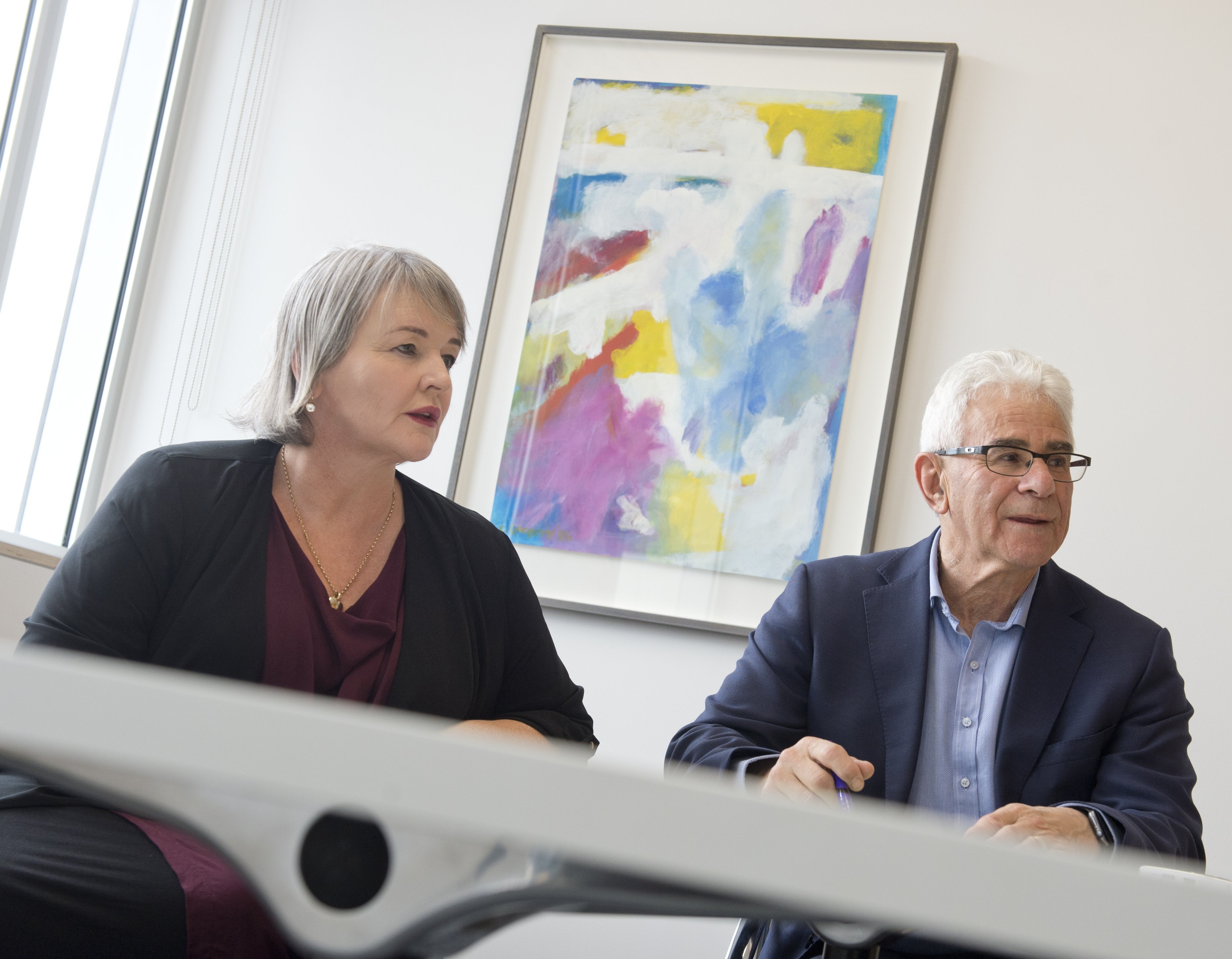 Karyn Churcher with Geoff Mirkin, a Dunedin lawyer who is part of a group acting pro bono to help...