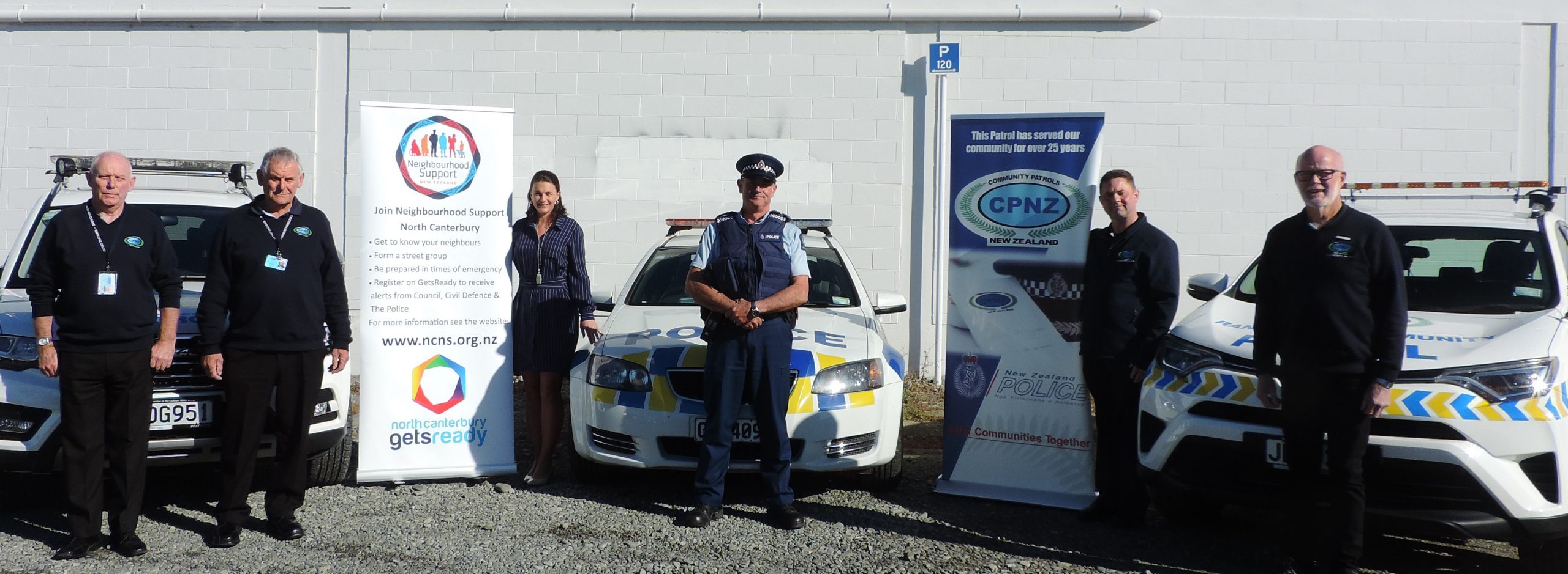 Kaiapoi Community Patrol co-ordinator Bill Diggons and the group's trainer, Owen Cassidy, North...