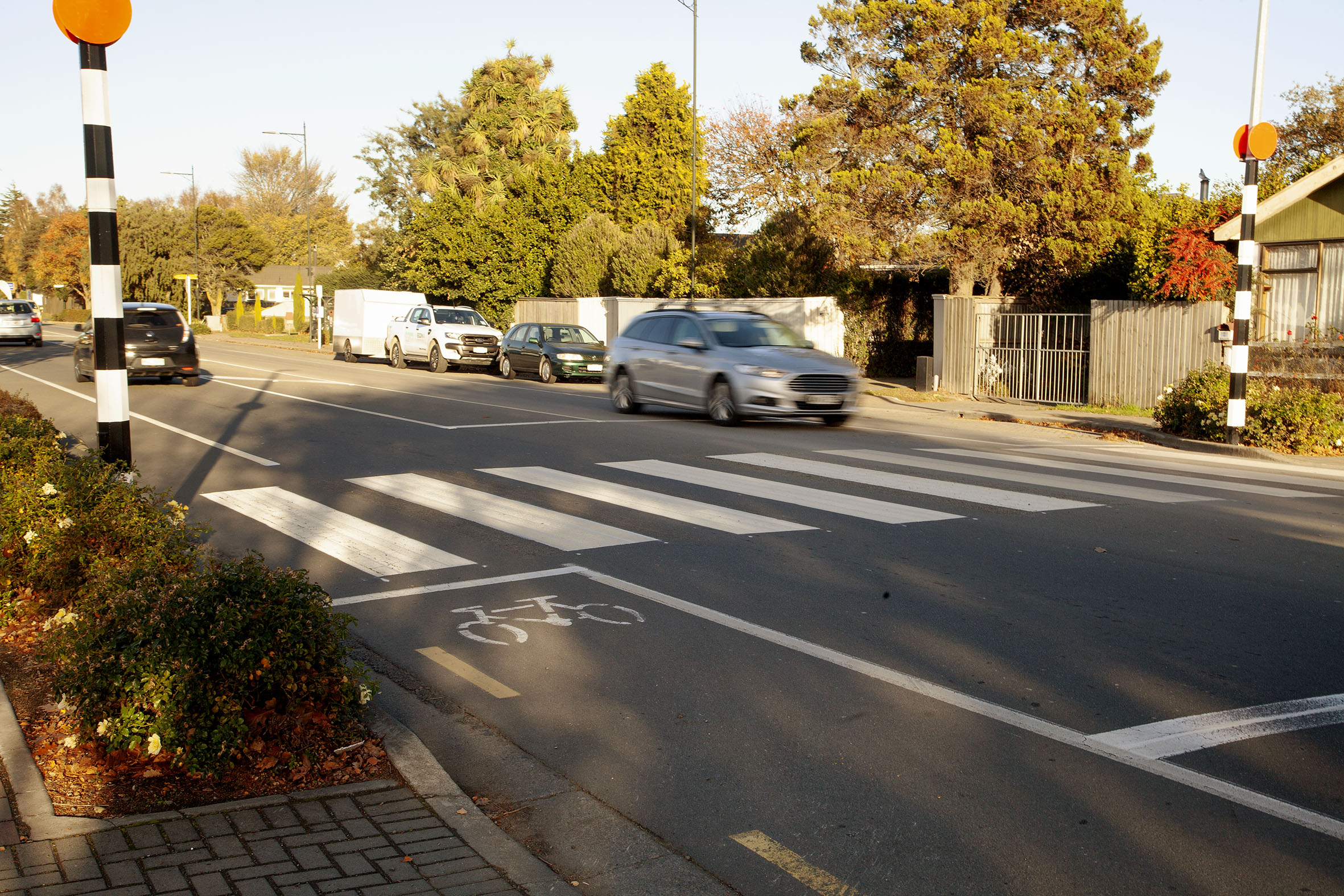 The Springs Rd pedestrian crossing in Prebbleton. Photo: Geoff Sloan