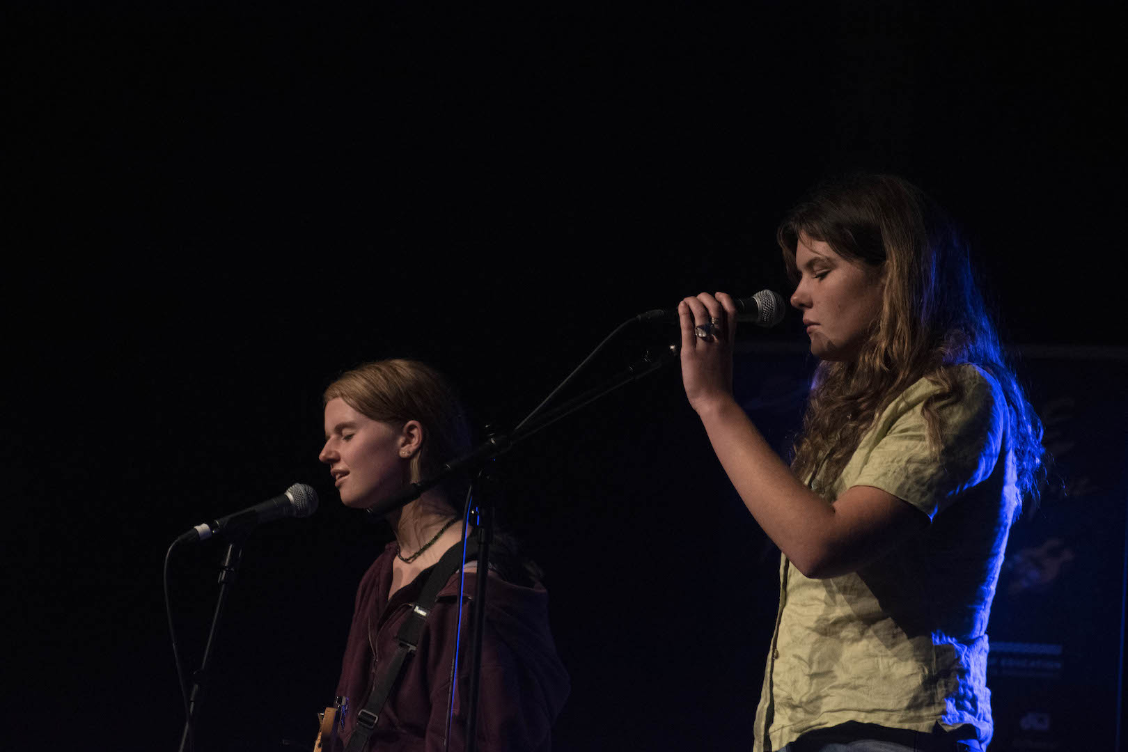 Heidi Slade (left) and Anna Clinch perform at the regional heats. Photo: Supplied