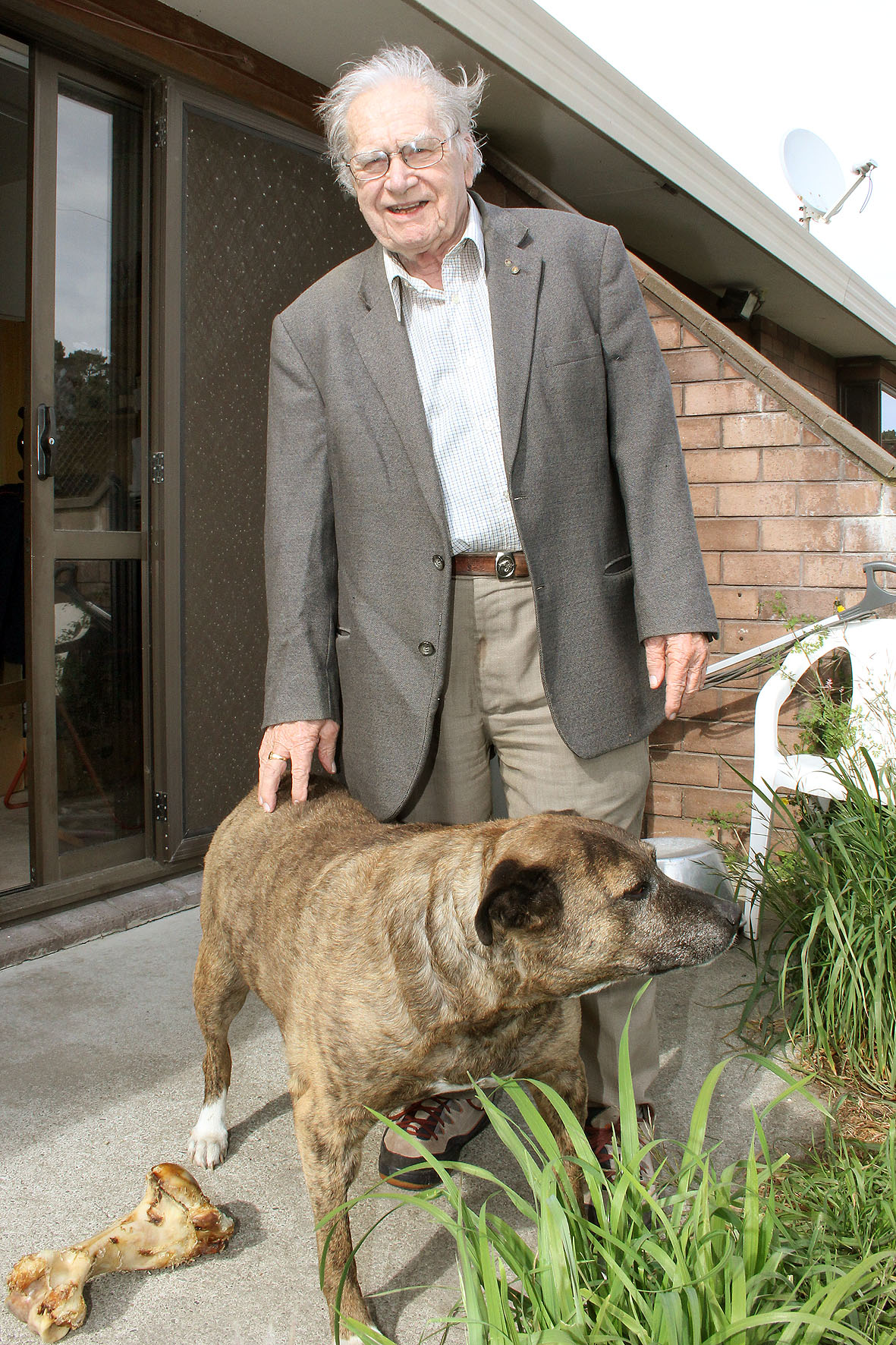 Bob Andrews (pictured in 2015 with his dog Zeus) was involved in the New Brighton community for...