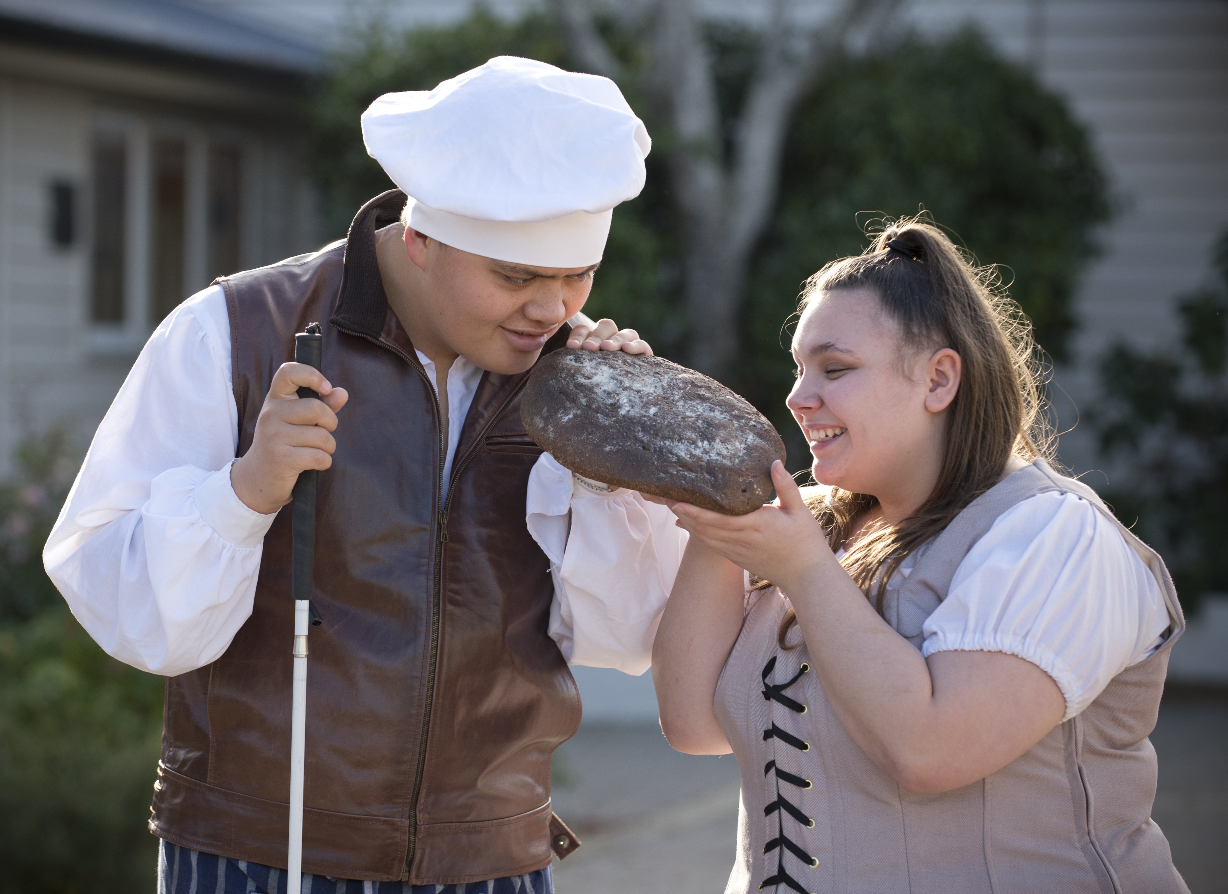 King’s High School pupil Ethan Rangitutia and Queen’s High School pupil Maddy Sinclair prepare to...