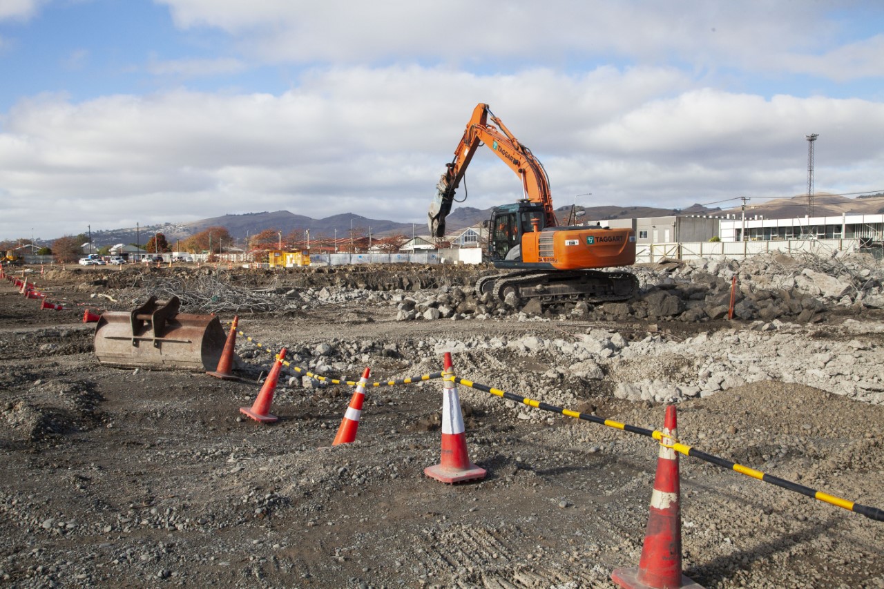 The redevelopment of the Lancaster Park site. Photo: Geoff Sloan
