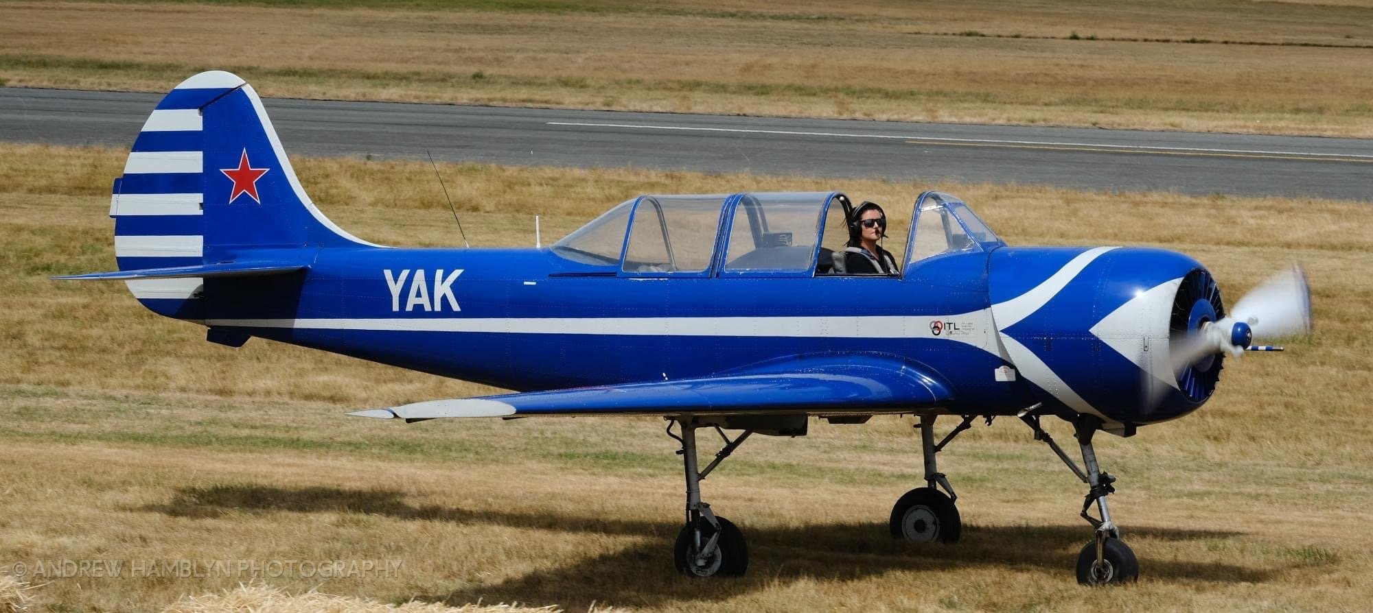 Fay Emeny prepares to take off in her Yak-52. PHOTOS: SUPPLIED