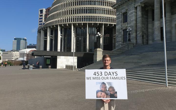 Henco de Beer stood outside Parliament earlier this year, calling on the government to allow...